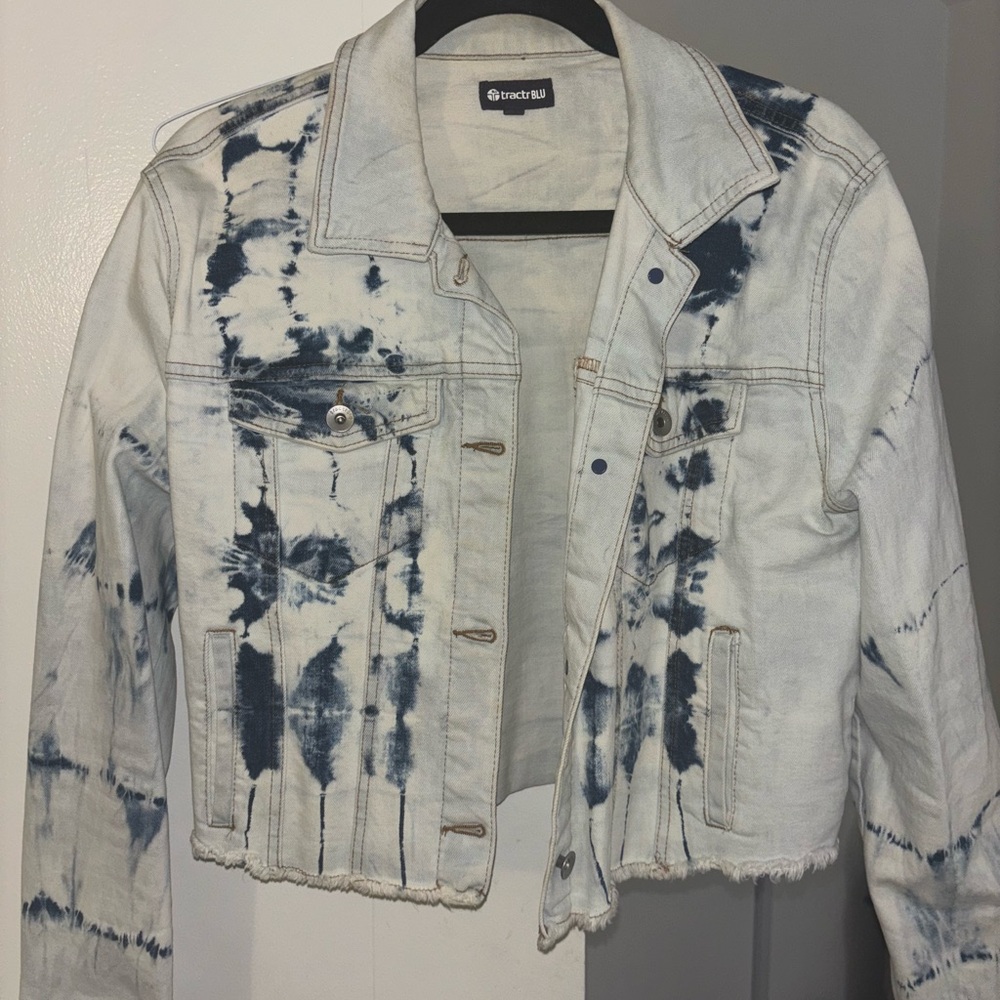 Distressed denim jacket